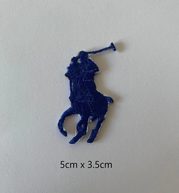 Horse Rider Blue Embroidered Patch sew iron on polo Patches transfer clothes