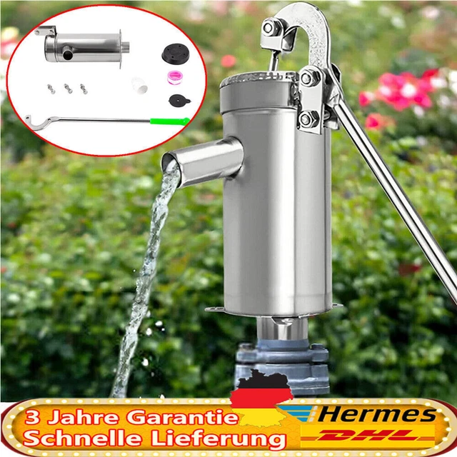 Schwengelpumpe Komplett Set Edelstahl - Handpumpe Wasserpumpe Fr Garten,  Regentonne & Brunnen