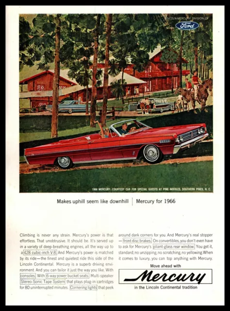 1966 Mercury Convertible At Pine Needles Southern Pines North Carolina  Print Ad