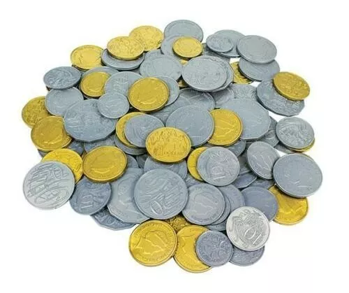 60 Australian Play Money Coins Maths Teacher Resources Realistic Toy Kids