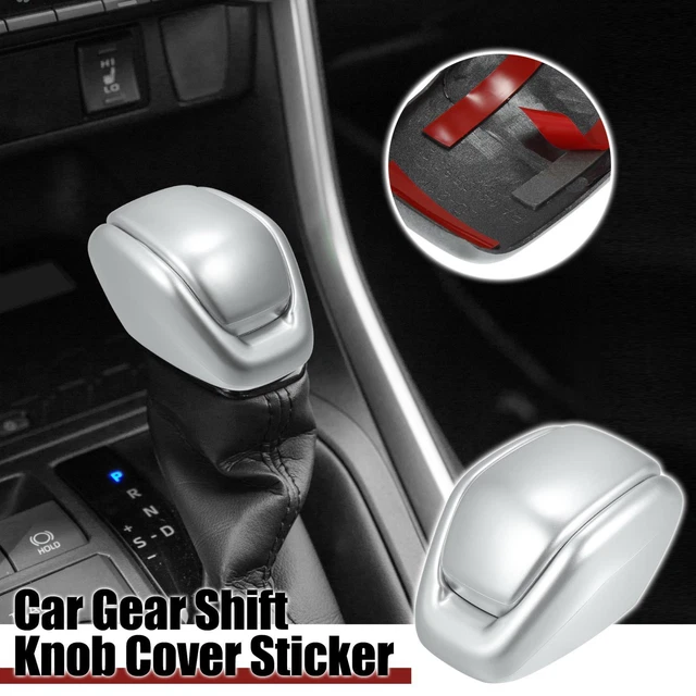 Gear Shift Knob Cover Sticker for Toyota RAV4 Highlander 2020-2021 Silver Tone