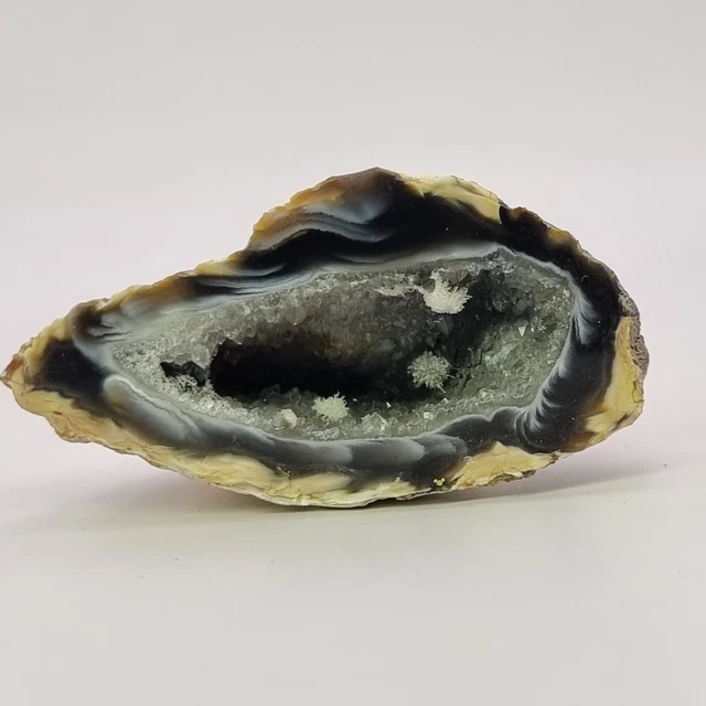Große Achat Geode Druse, Glatt Geschnitten 50*25*30mm, 24g Sammlung Quarz 3