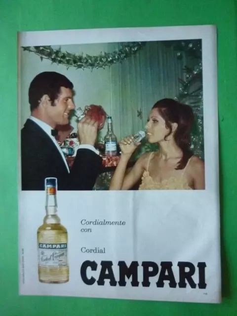 Cordial Campari Advertising 1 Page Original 1968 Color