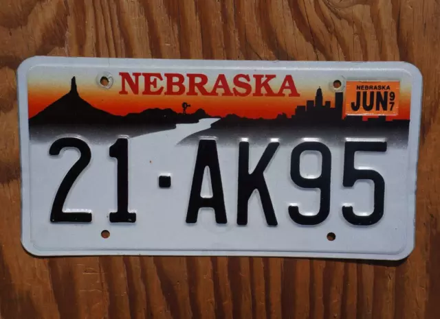 1997 Nebraska License Plate - Nice Original