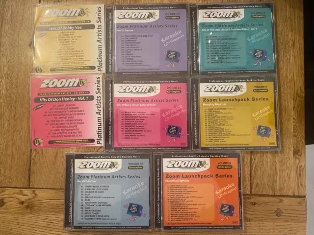 8 Zoom karaoke Discs CD&G Sunfly Legends