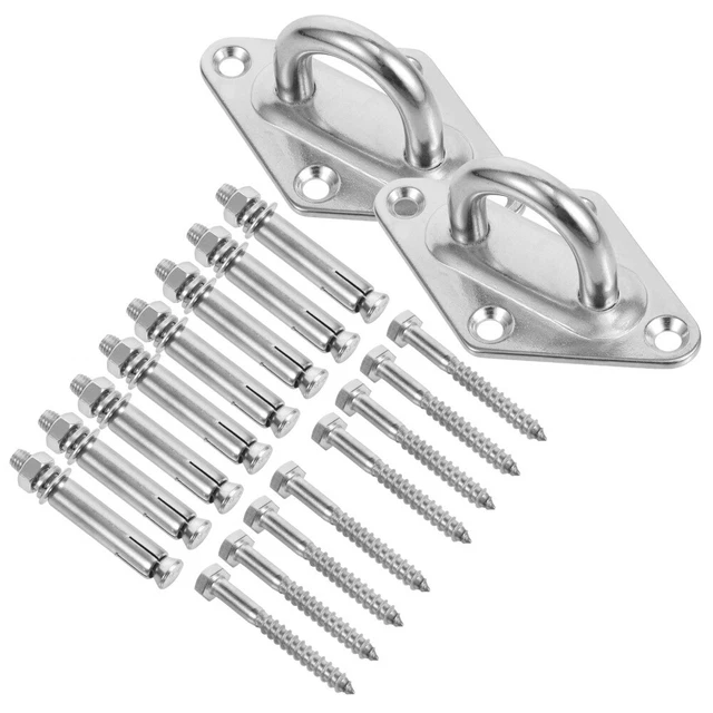 2 Sätze M8 Suspension Haken Hängemattenpolster Auge Teller Deckenwand Mont u