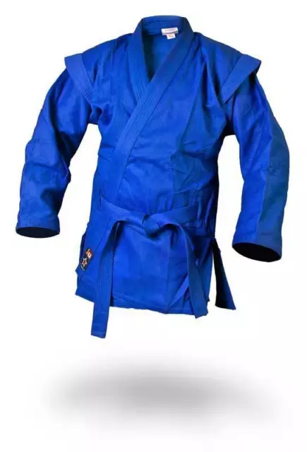 Ju-Sports Sambo Jacke - Kurtka - blau inkl. Gürtel, Sambojacke mit Gurt