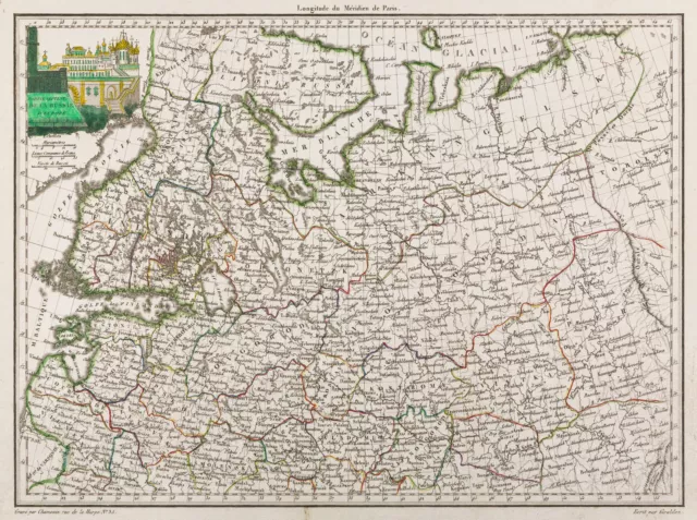 1812, antique map Russia Europe (North), malte-brun Lapie & Poirson