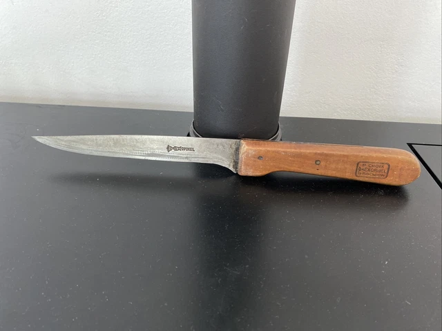 Ancienne Feuille De Boucher Opinel – Couteau Art Populaire Vintage, Main Couronne