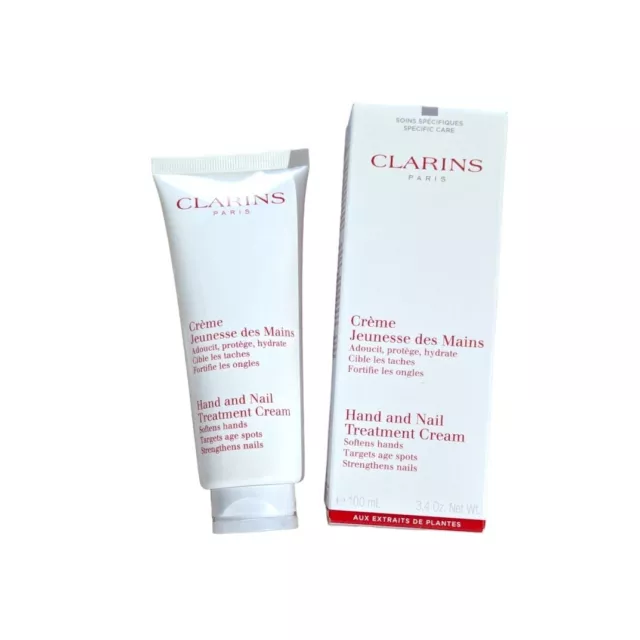 Clarins Hand & Nail Treatment Cream To Soften Hands 100Ml - New, Sealed & Boxed 3