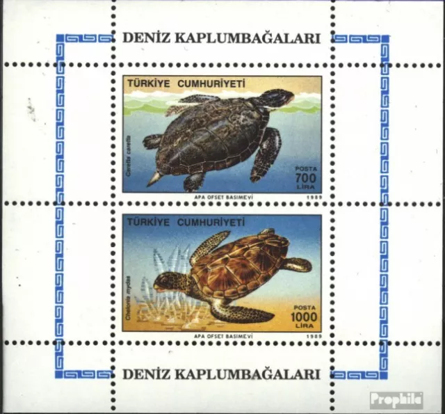 Turkey block28 (complete issue) unmounted mint / never hinged 1989 marine turtle