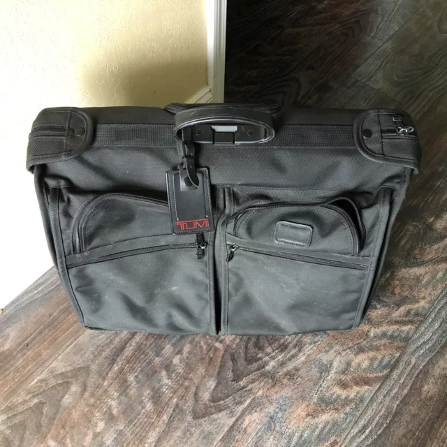 TUMI Alpha Ballistic Bi-Fold Rolling Garment Bag Black 2242D3 Broken Zipper