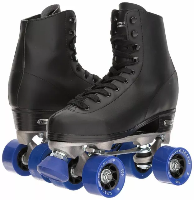 Men's Chicago Skates Deluxe Rink Skates Black Brand New Crs405 Size 8 Quad