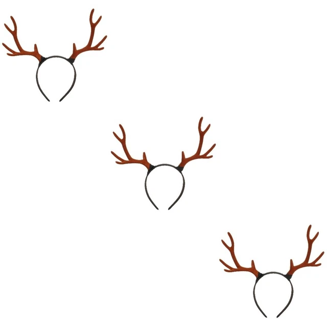 3 piezas Navidad astas disfraz Navidad astas cinta para el cabello