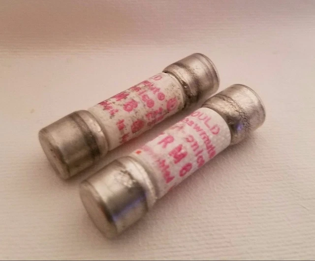 Lot De 2 Gould Ferraz Shawmut Tri-Onic TRM6 TRM-6 6A 6 Amp Fusibles