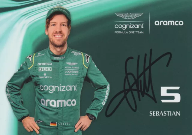 °118° Sebastian Vettel ° Aston Martin ° Original Signierte Autogrammkarte °