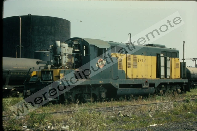 Original Slide Chicago & Northwestern CNW 1712 EMD GP9 Proviso ILL 8-21-72