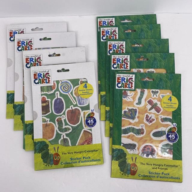 9 PACKS THE Very Hungry Caterpillar Eric Carle Stickers - 36 sheets ...