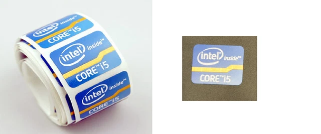 Adesivo Intel Core I5 – Decalcomania Etichetta Per Computer Laptop PC, Rosso