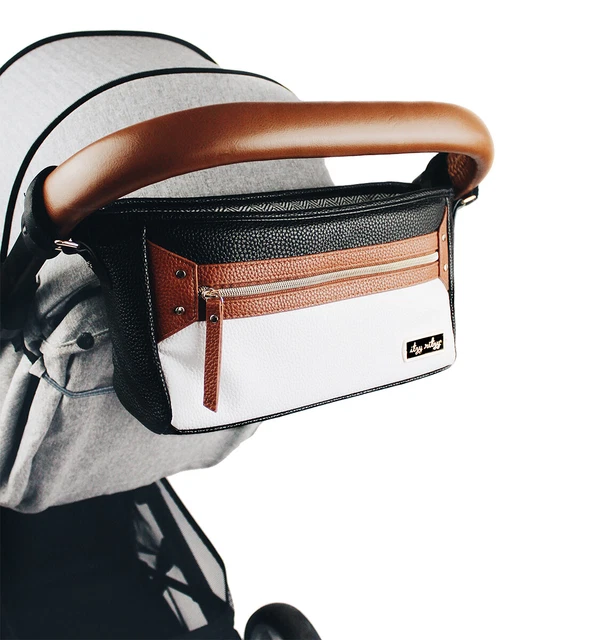 (USA)  Adjustable Stroller Caddy & Stroller Organizer, Coffee and Cream
