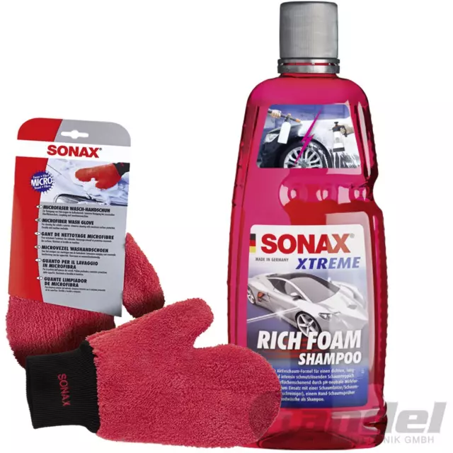 Sonax Cura Set Xtreme Shampoo Rich Gomma Piuma + Asciugamano Pulitore Cura