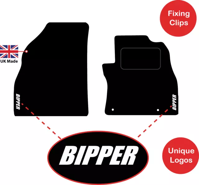 Peugeot Bipper Van 2008 to date Tailored Carpet Car Floor Mats Unique Logos