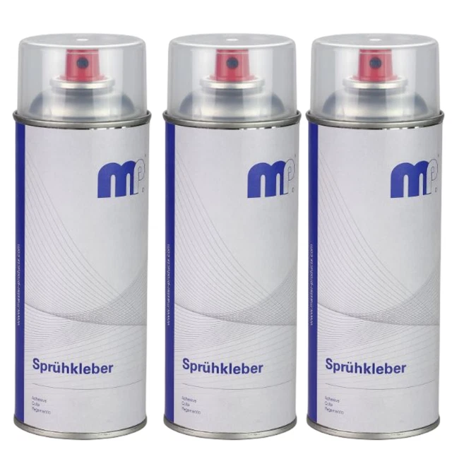 3X Adesivo Spray Colla Aerosol Tappeto Piastrelle Legno Resistente Mipa 400Ml