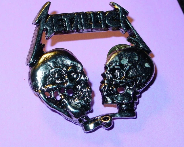 Metallica Kill 'Em All 1991 Vintage Heavy Metal Jacket Hat Pin Nos