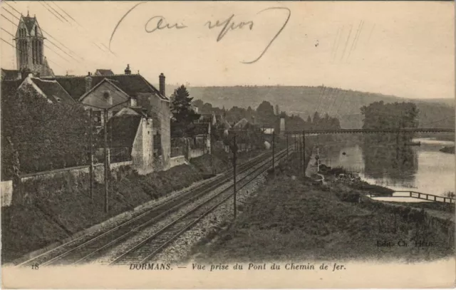 CPA DORMANS Vue prise du Pont du Chemin de Jer (805366)