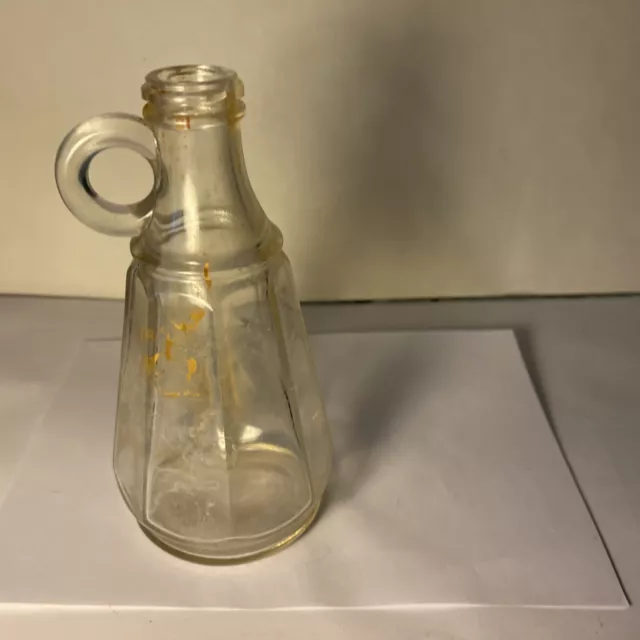 Vintage Glass Syrup Bottle