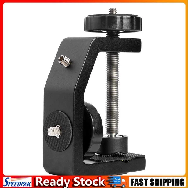 Desk Clamp Bracket Photography Studio Camera Flash Light Fixed Holder (L)