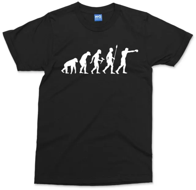 Evolution of Boxer T-shirt Boxing Fight Fighter Ring Gift Boxer Birthday Tee Top