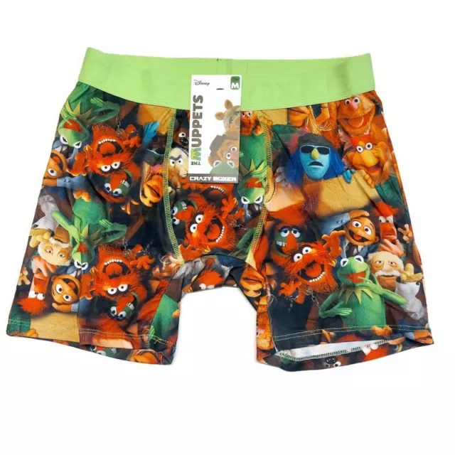 Disney Mens Size Medium The Muppet Show Boxer Briefs Crazy Boxer Kermit Fozzie