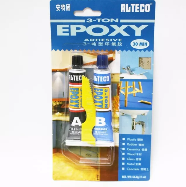 Alteco 3 Ton A+B Epoxy Adhesive For Most Surfaces Materials 30 min Dry Blue