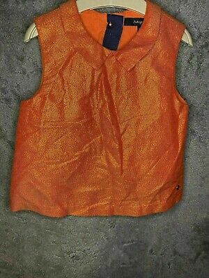 Ragazza 18-24 mesi T-shirt Tunica Top con fiocco arancione Marks and Spencer S/N182