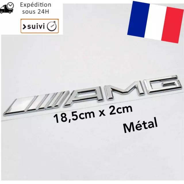 1 Logo AMG Mercedes Chrome Métal Autocollant Emblème