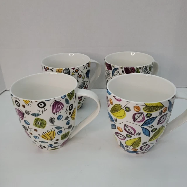 SET OF 4 Large 4 1/4" Coffee Mugs Queens Fifties Broadhurst 31.26 -  PicClick UK