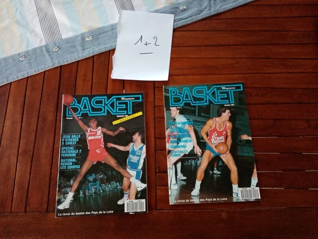 Lot De 2 Premiers Numéros Basket Magazine – 1987, N°1 Et N°2, édition Originale Cholet/Challans