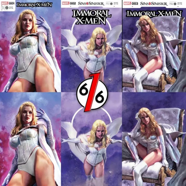 🔥✖️ IMMORAL X-MEN #1-3 TURINI EMMA FROST Trade Dress & Virgin Variant Set Of 6