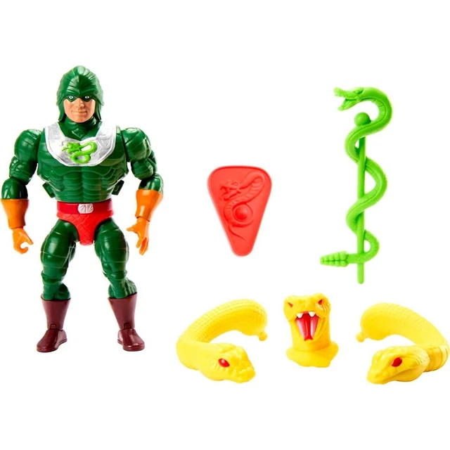Mattel Masters of the Universe Origins - Actionfigur Deluxe King Hiss -gelb/grün