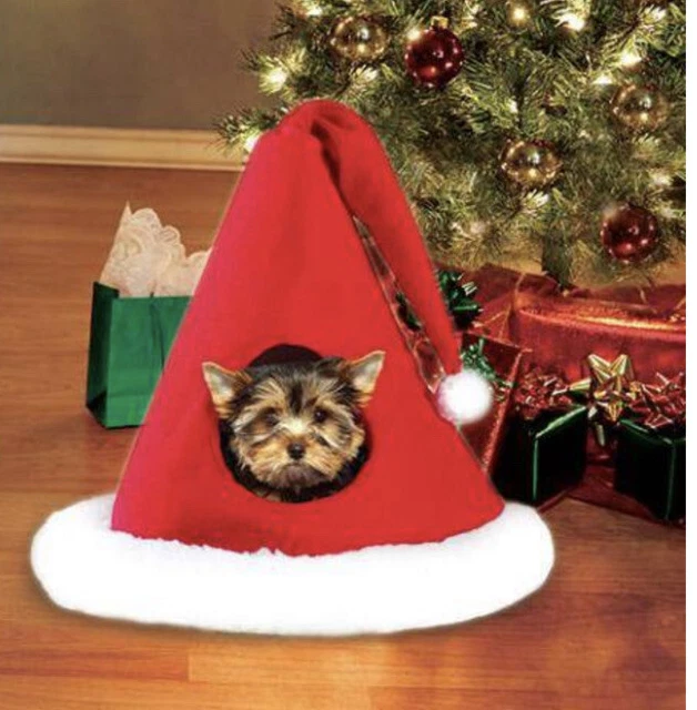 Dog Or Cat Pet Cave Bed  Christmas Santa Hat New With Tags Sealed
