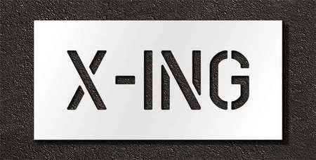 RAE STL-116-70627 Pavement Stencil,X-ing,6 in