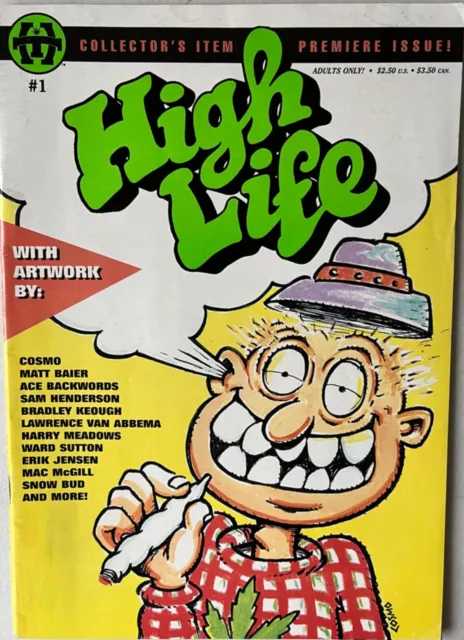 High Life comic book legalize marijuana hemp hash head shop vintage