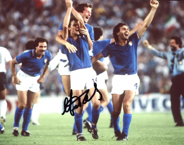 Marco Tardelli Signed 10x8 Photo -  Italy Football Legend  AFTAL#217 OnlineCOA