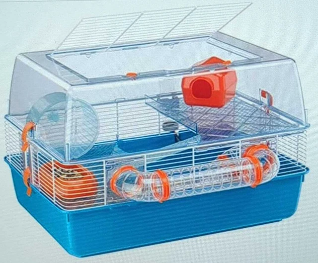 Ferplast Gabbia Dans Plastique Duna de Fun A Tre Piani Piccoli Roditori, Griglia