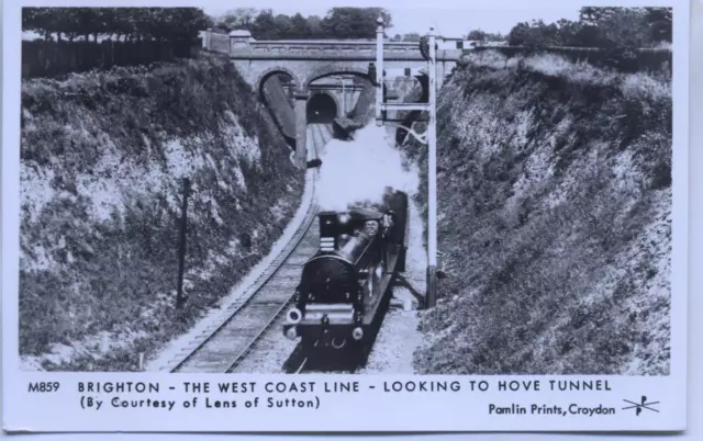 Hove Railway Tunnel Brighton Sussex Pamlin repro photo postcard M859
