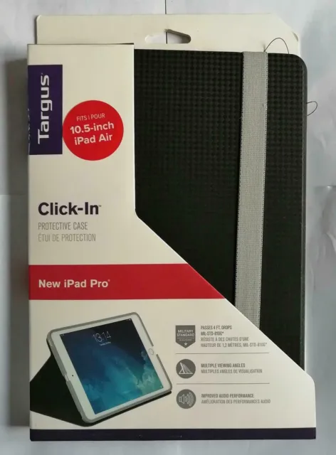 Targus Click-In Folio Carrying Case For Ipad Pro 10.5" & Ipad Air 10.5" Black