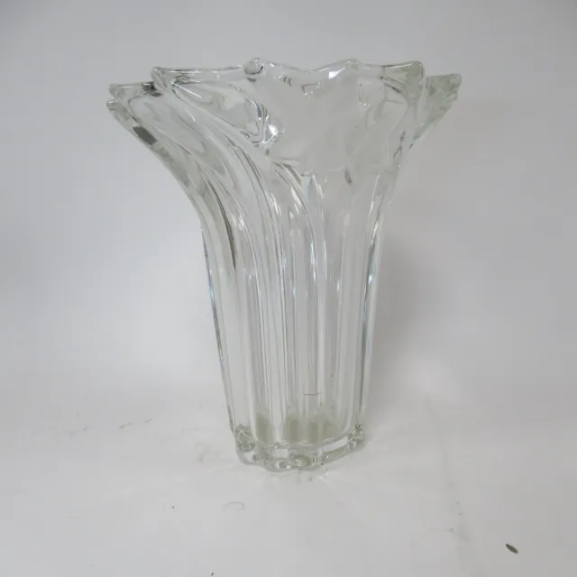 Mikasa Parisian Crystal Vase Ivy Swirl Clear & Frosted 8 1/4” Made in Germany