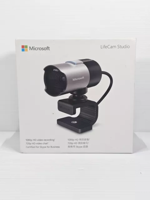 Microsoft LifeCam Studio HD Webcam - Black/Silver (Q2F-00017) - Tested & Working