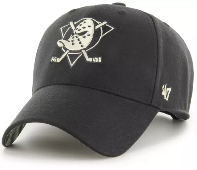 Anaheim Ducks 47 Brand MVP Fisherman Camo Black Snapback NHL Cap